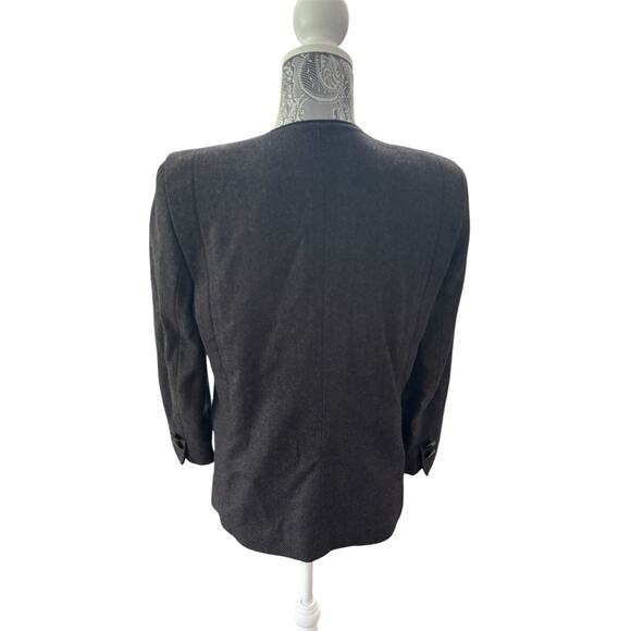 Sasson Women's Sz 6 Vintage Lined Herringbone Wool Blazer Old Money Suit Jacket - Picture 2 of 8